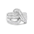 14K White Gold 2.0 Cttw Diamond Channel Set Bypass Ring