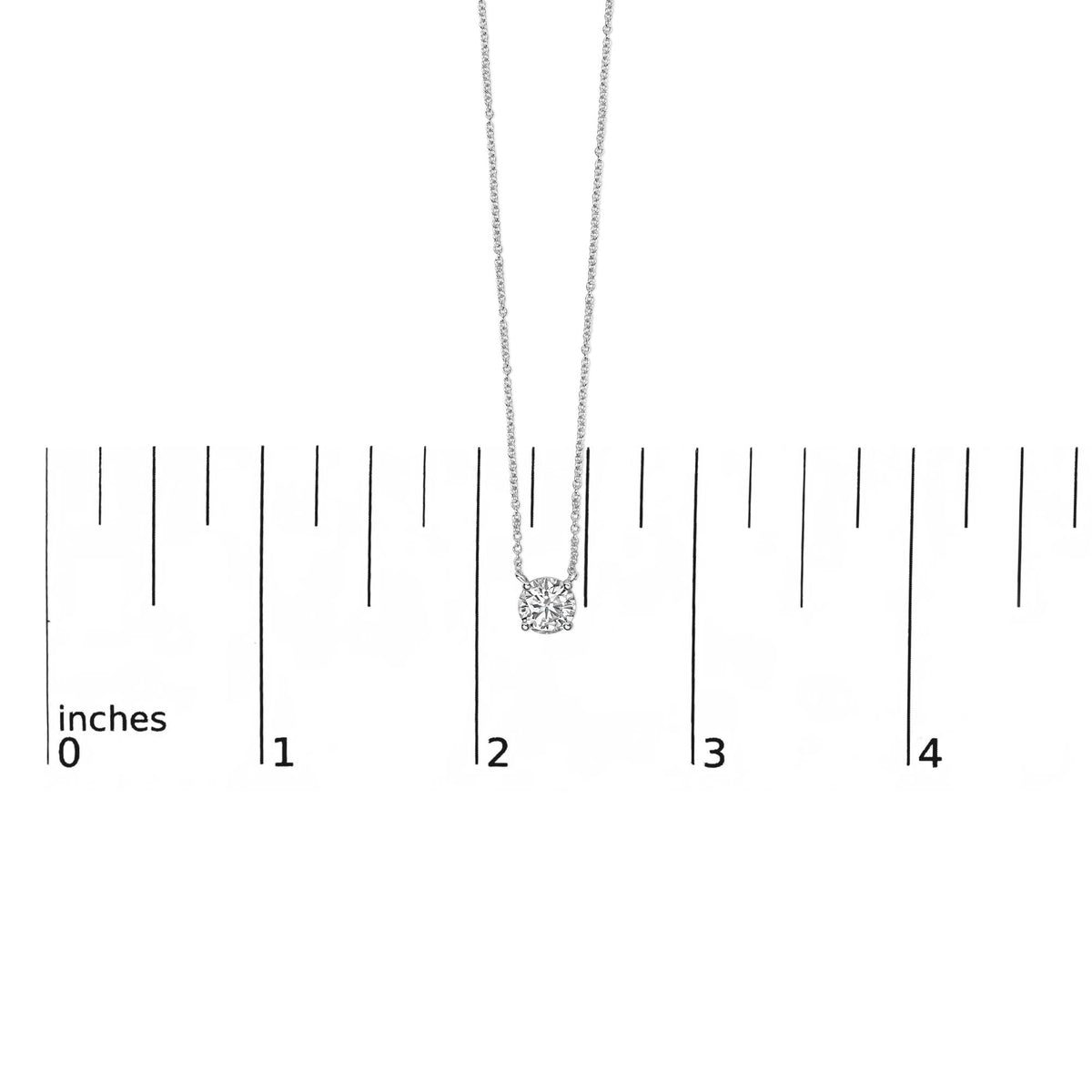 14K White Gold 1.00 Cttw Lab Grown Diamond Solitaire Pendant