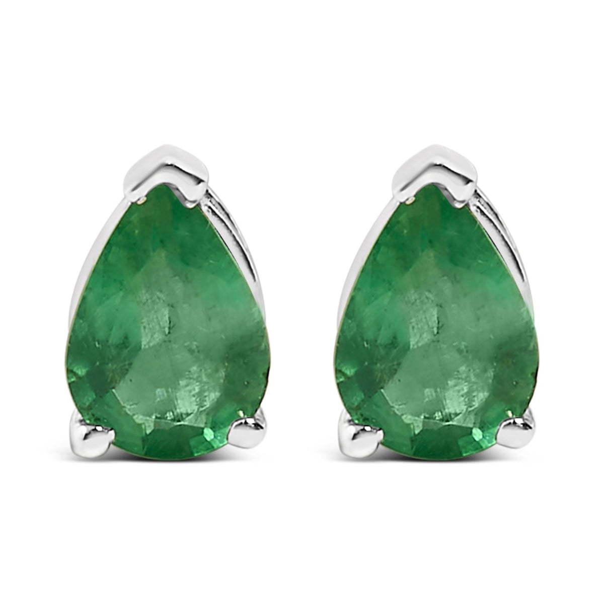 14K Gold 6x4MM Pear Shaped Gemstone Solitaire Stud Earrings