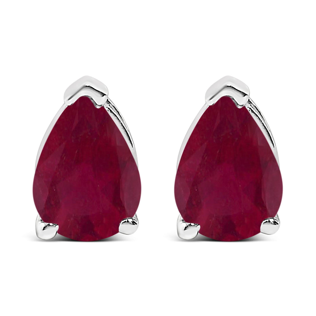 14K Gold 6x4MM Pear Shaped Gemstone Solitaire Stud Earrings