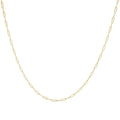 Unisex Solid 14K Gold 2.5mm Paperclip Chain Necklace