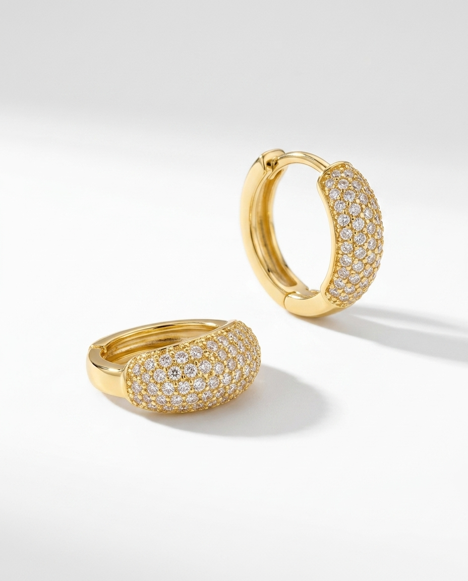 Daisy Diamond Hoops